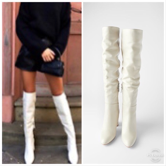 high leg heeled boots